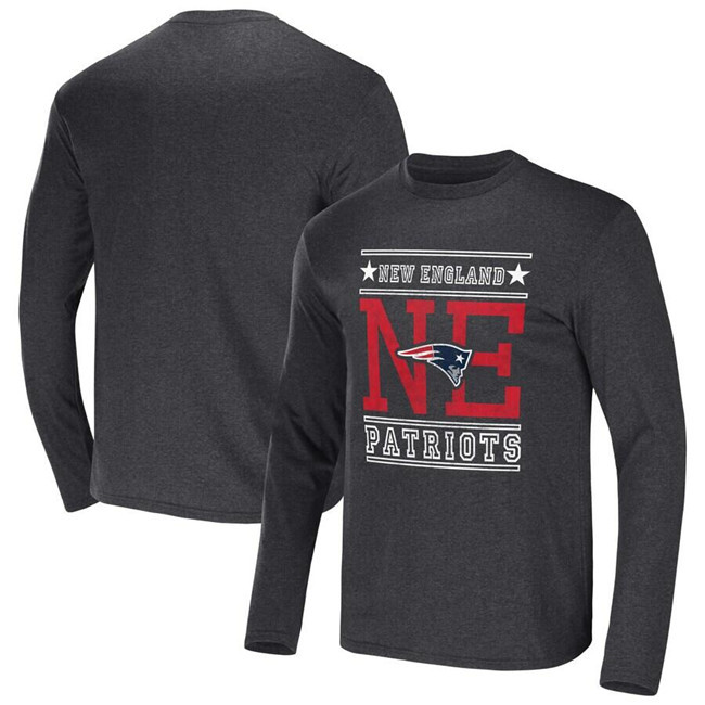 Men's New England PatriotsHeathered Charcoal x Darius Rucker Collection Long Sleeve T-Shirt